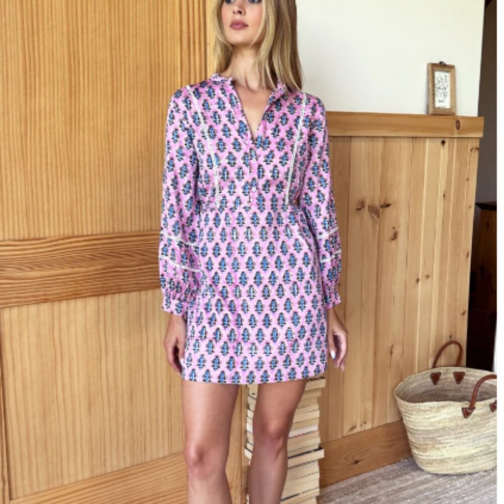 Emerson Fry India Shirtdress - Day Flowers Aurora Pink - XS (Brand New) SOLD OUT